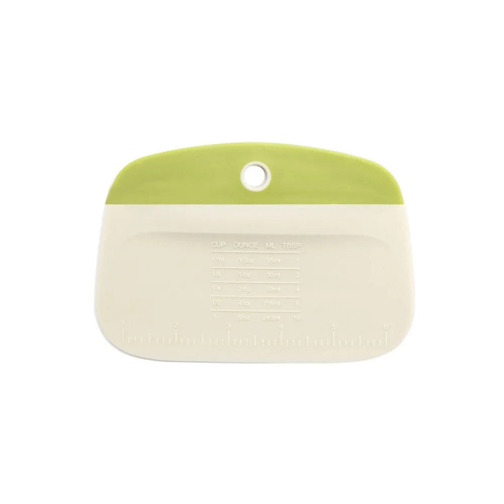 2PCS Kitchen Gadgets Multipurpose Dough Pastry Cutter with Measuring Scale DIY Bench Scraper Plastic Dough Scraper Cake