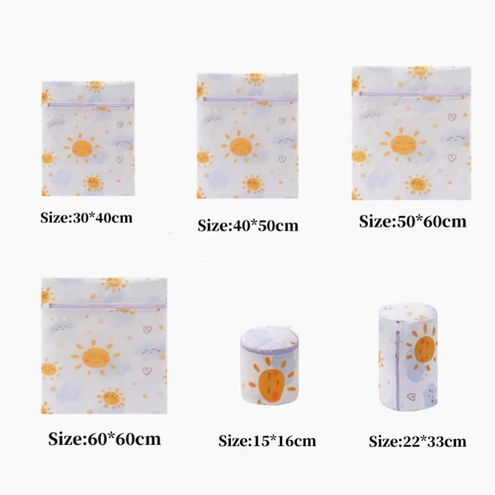 Portable Washing Machine Laundry Bags Printing Mesh Wash Bag Clothing Organizer Foldable Laundry Wash Bag Home