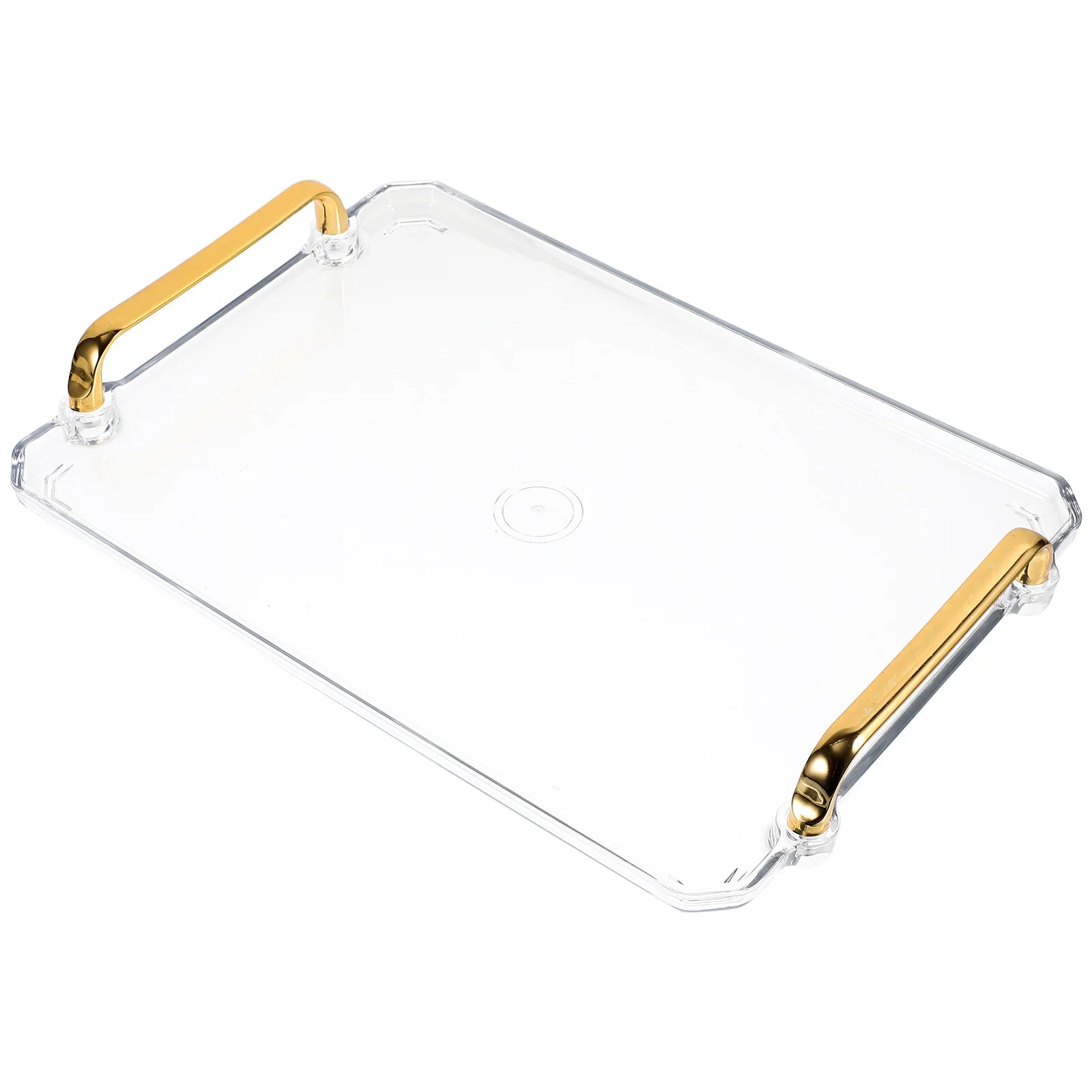 Rectangle Tray Transparent Small Storage Serving Tray for Coffee Tea Party Dessert Snacks Fruit Accessories Daily Use Household