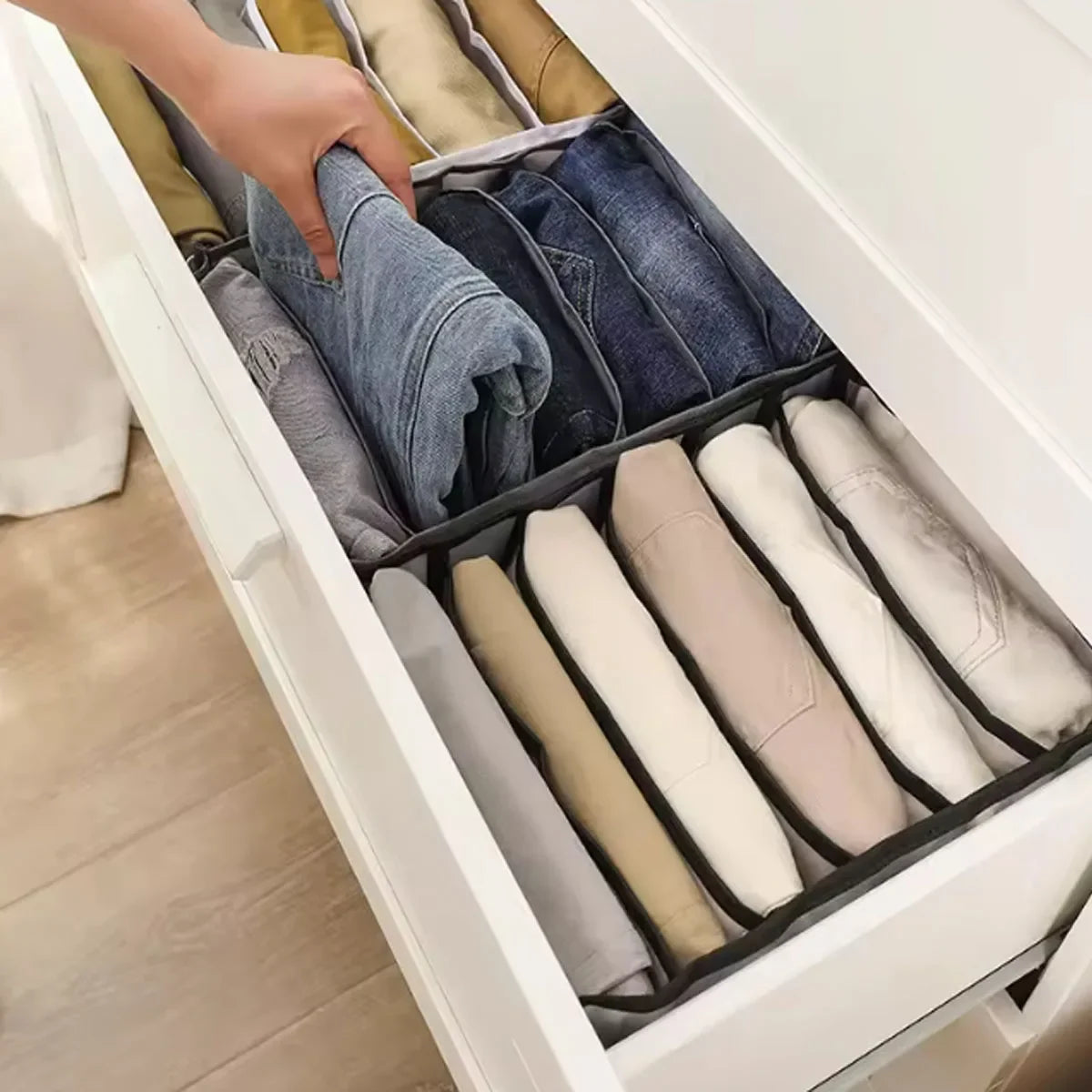 Jeans Organization Storage Box Closet Organizer Clothing Organization System Drawer Organizers Cabinet Pants Storage Organizer