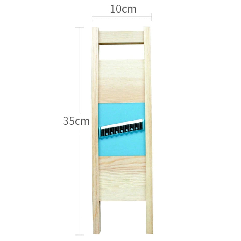 Wooden Potato Grid Slicer Vegetable Grater Corrugated Net Chopper Cutter Wave Knife Chipper Salad Kitchen Shredder Peeler Masher