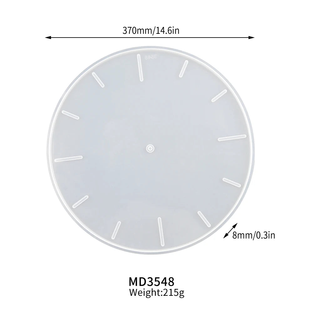 DM283 Round Roman Numerals Epoxy Resin Clock Silicone Mold DIY Wall Hanging Ornaments Moldes Para Resina Epoxi Manualidades