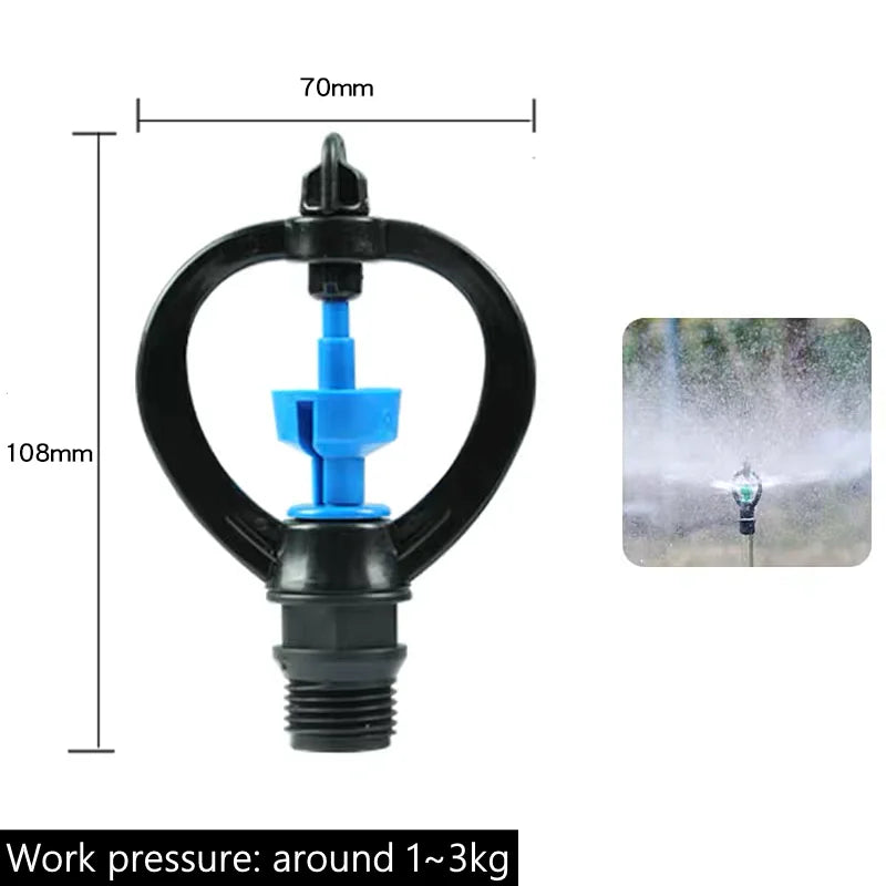 2PCS Spray Rotating Nozzle Garden Greenhouse Atomization System Dripper Drip Refraction Roatory Irrigation Mist Emitter Stake