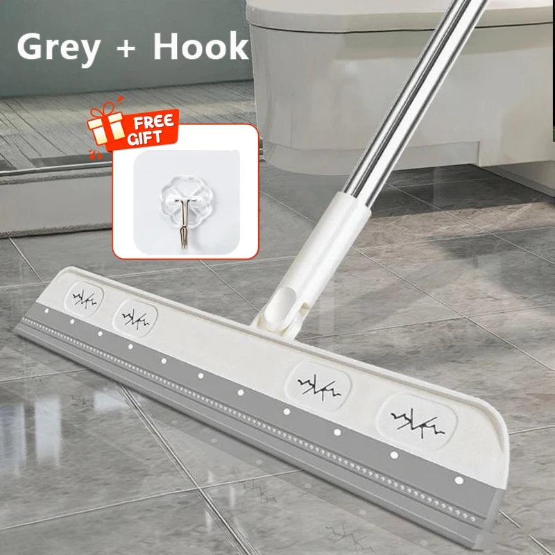 Cleaning Brush Long Handle Telescopic Magic Broom Silicone Floor Wiper Squeegee Strip Window Glass Household Bathroom Sweeping