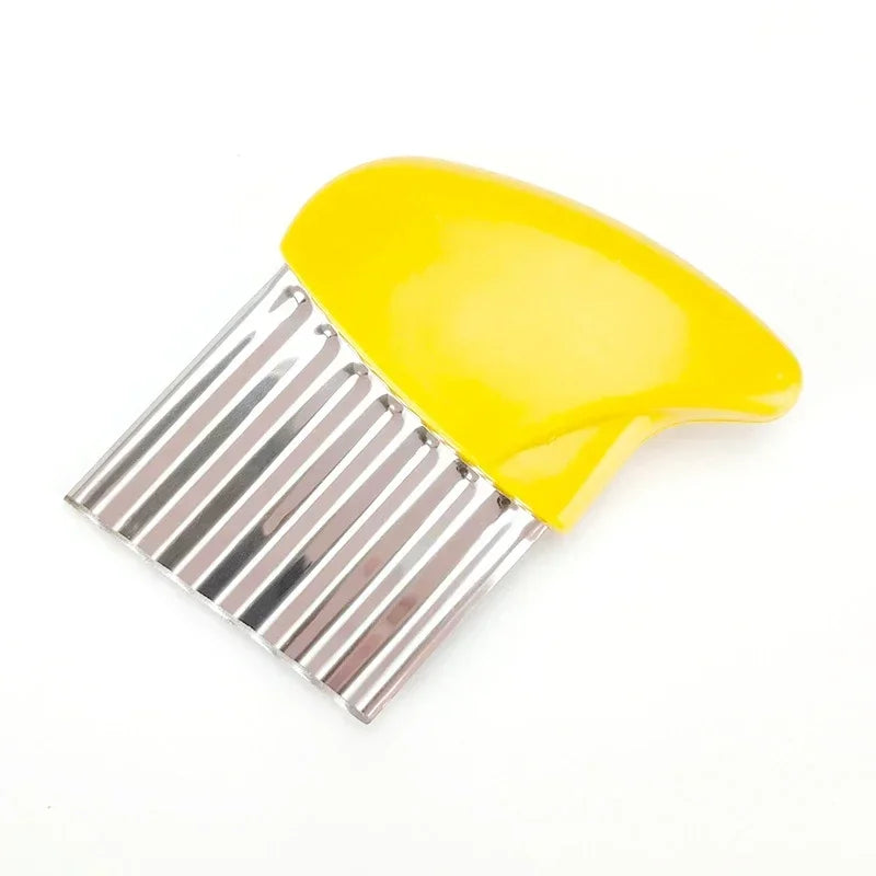 Potato Chip Slicer, Vegetable Fruit Cutter, Dough Chopper, French Fry Maker, Crinkle Wavy Kitchen Knife Tools Gadget