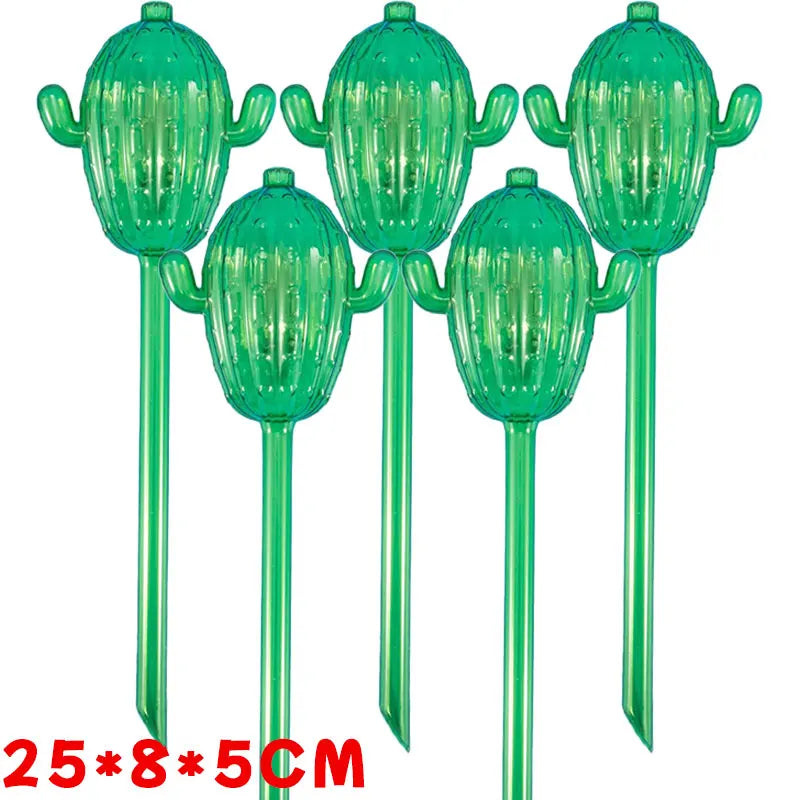 Unique Clear Plant Watering Can Cactus Shape Auto Irrigation Device Efficient Flows Water Tool Supply Outdoors Garden Equipment
