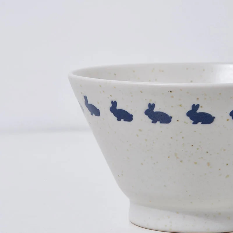 Cute Animal Pattern 5inches Rice Bowl Splash Ink Round Ceramic Bowls Household Casual Fruit  Salad Yogurt Serving Tableware