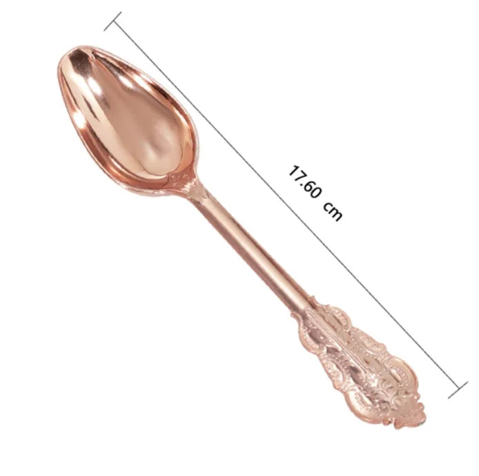 Gold Plastic Silverware Heavy Duty Elegant Disposable Utensils Gold Plastic Cutlery Set Forks Spoons for Dinner Parties Weddings