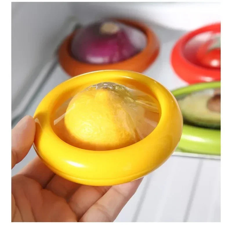 Crisper Box Kitchen Transparent Reusable Airtight Fresh Storage Food Fruit Vegetable Onion Lemon Saver Box Kitchen Clean Gadgets