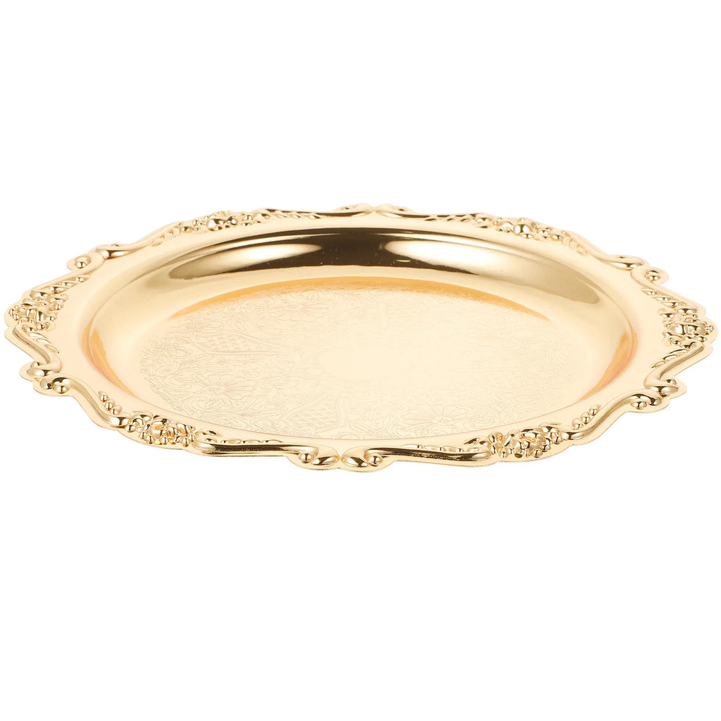 Smooth Delicate Iron Dessert Tray for Pastries Sweets Entertaining Party Table Decorative Platter Serveware for Entertaining