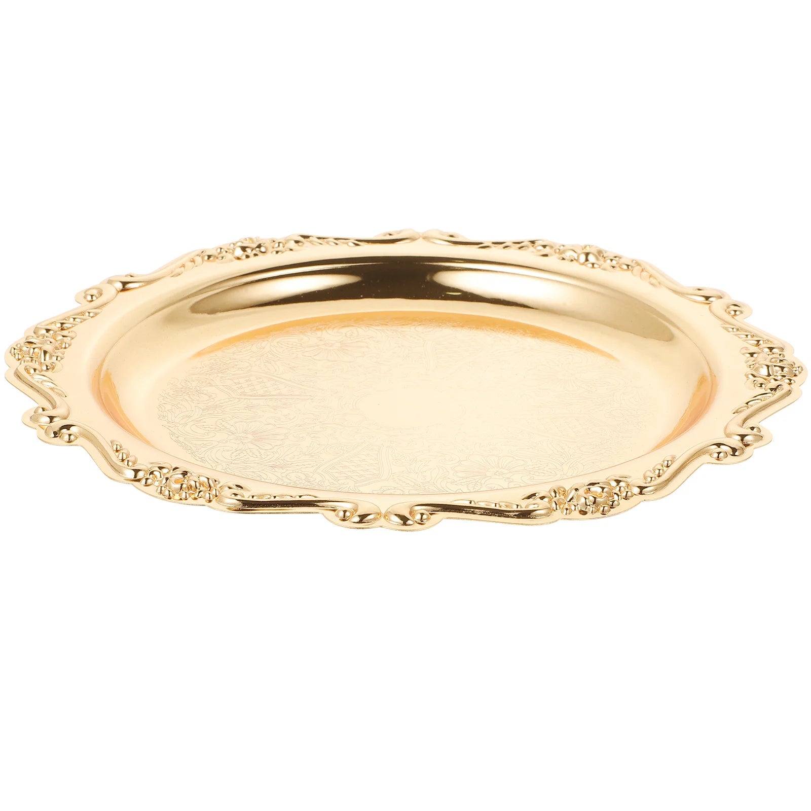 Smooth Delicate Iron Dessert Tray for Pastries Sweets Entertaining Party Table Decorative Platter Serveware for Entertaining