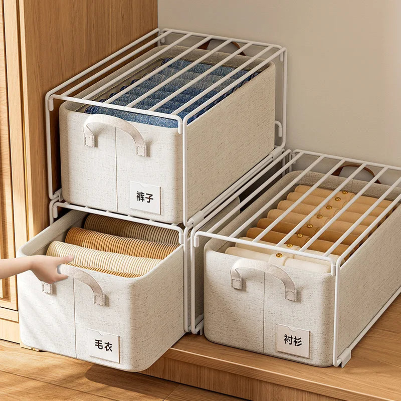 Thicken Clothes Organizer Pants Sweater Storage Cabinets Drawers Organizer Jeans Storage Box Wardrobe Clothes Storage Organizers