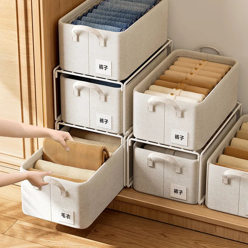 Thicken Clothes Organizer Pants Sweater Storage Cabinets Drawers Organizer Jeans Storage Box Wardrobe Clothes Storage Organizers