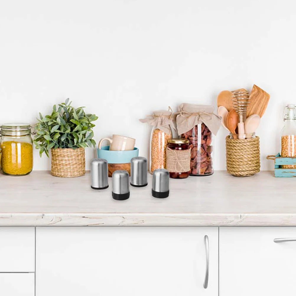 4Pcs Spice Jars Set Heavy Duty Seasoning Containers for Baking Cooking Home Restaurant Use Powder Shaker Dispenser