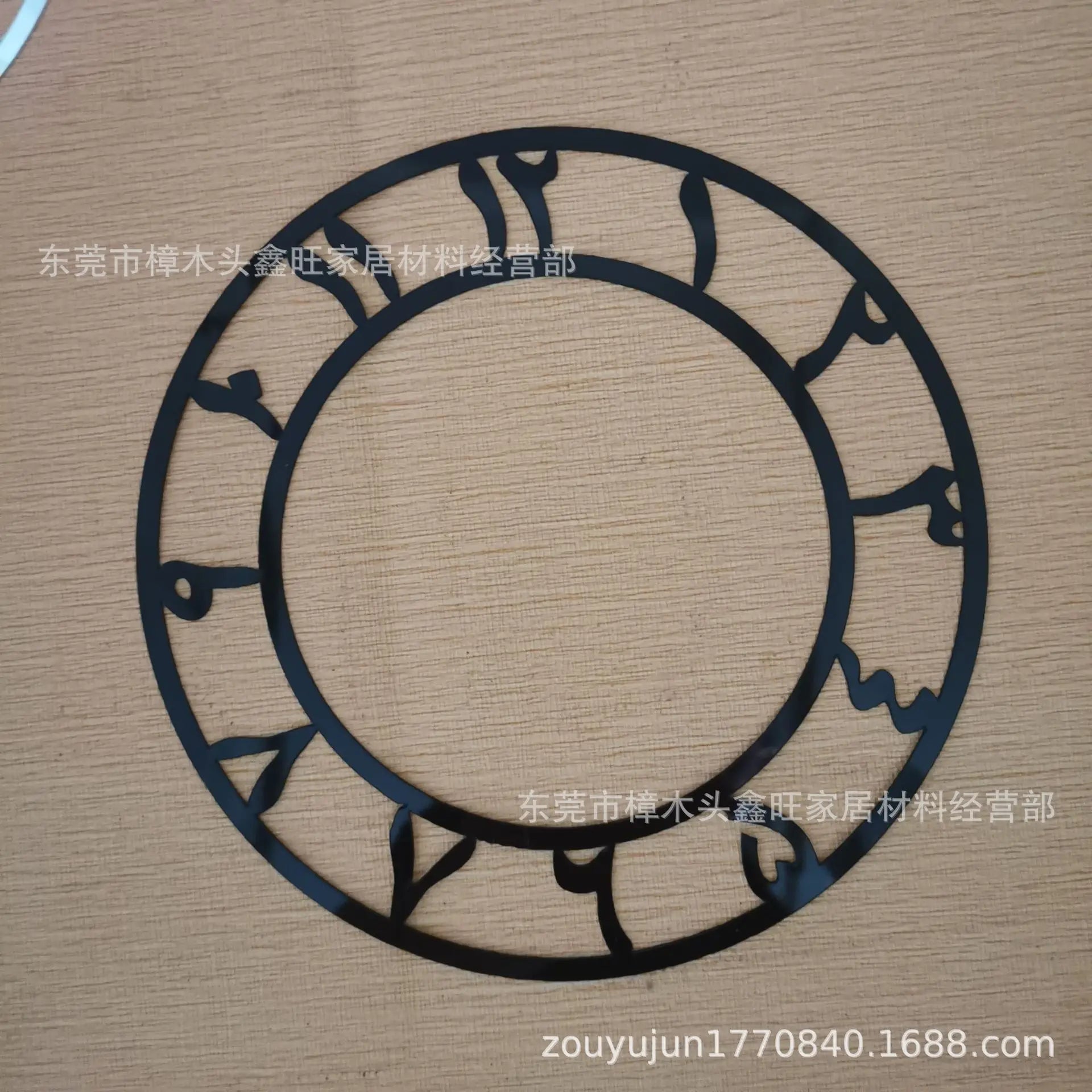 Arabic Round Mirror Clock Sticker, Acrylic Digital Wall Decor for Living Room Hotel Background, Self-Adhesive Timepiece