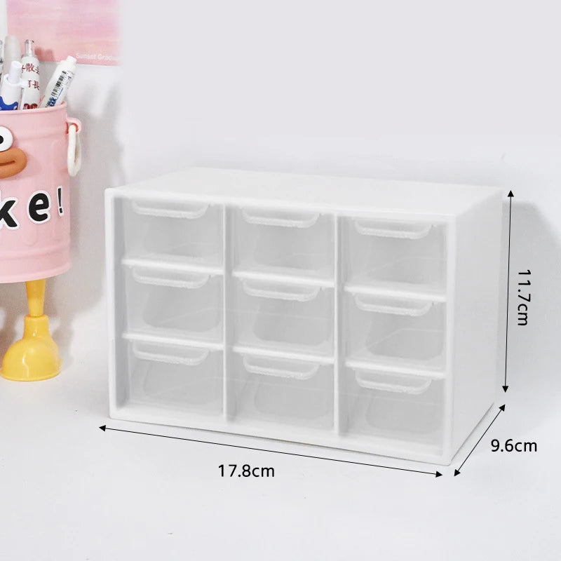 Multi-layer Desktop Storage Box Large Capacity Dustproof Organizing Box Multifunctional Transparent Six Grid Drawer Storage Box