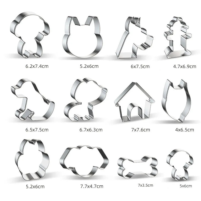 Biscuit Cookie Cutter Embosser Mold Dog For Cake Chocolate Decorating Tools Pastry And Bakery Baking kitchen Accessories Fondant