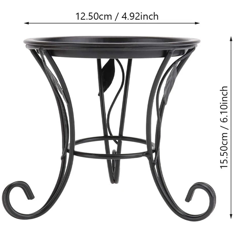 SOFT-Flower Stool Metal Flower Stand,European Style Stool Balcony Floor Garden Flower Pot Planter Holder Decor Plant Shelve