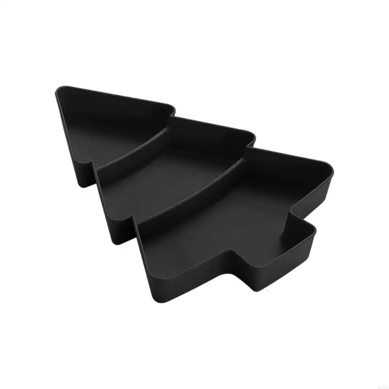 A0KE Multiple Section Holiday Snacks Tray Plastic Christmas Tree Designs for Candy Nut and Party Serving