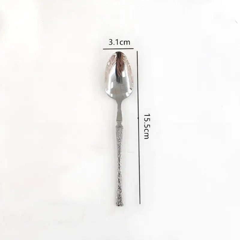 Tree Pattern Stainless Steel Knife, Fork And Spoon Western Tableware Fork And Spoon Suitable For Hotels And Western Restaurants