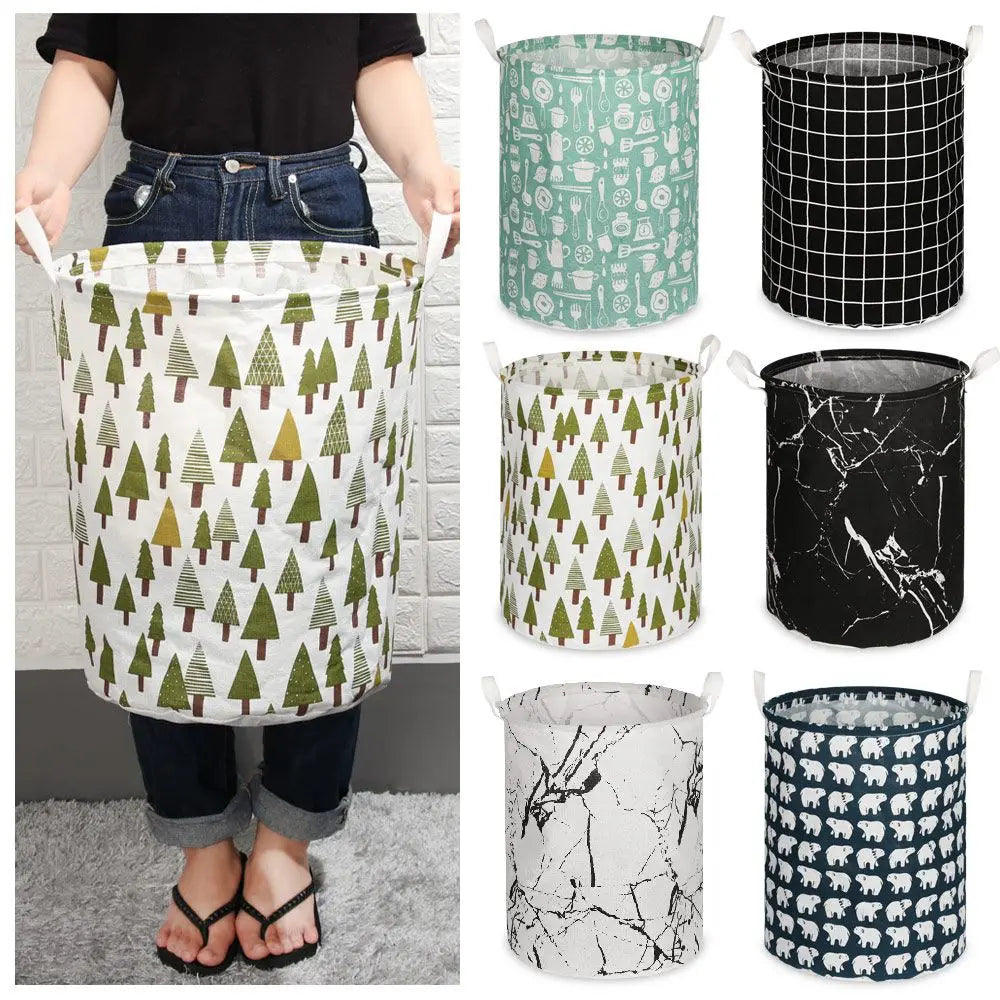 Modern Design Large Home Sundries Bucket Dirty Clothes Bag Storage Hamper Laundry Basket