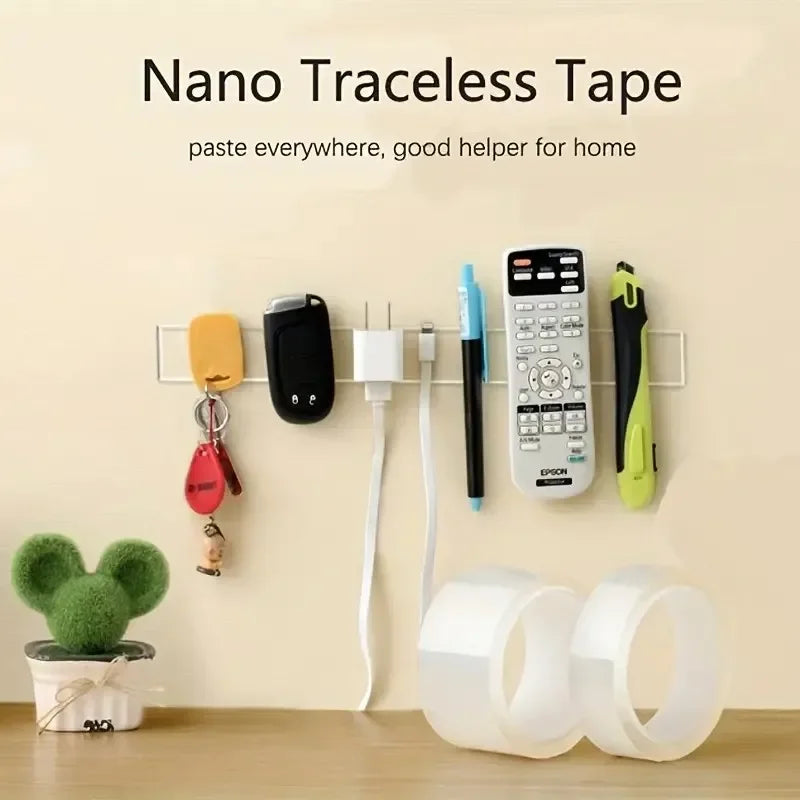 1 Roll Transparent Double Sided Nano Tape, Waterproof Wall Stickers, Reusable Heat Resistant home improvement