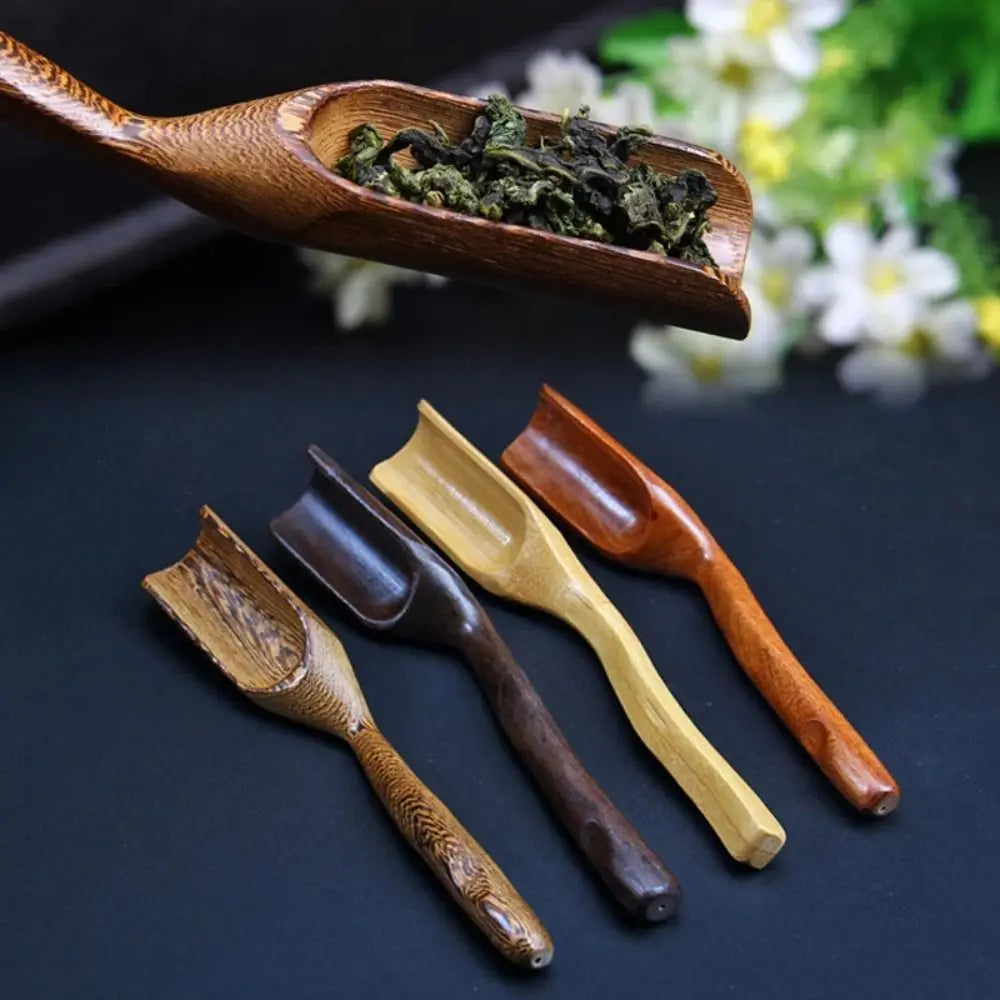 New Portable Tea Scoop Chinese Retro Style Natural Bamboo Teaspoon Spoon Accessories Kongfu Tea Delicate Tea Shovel
