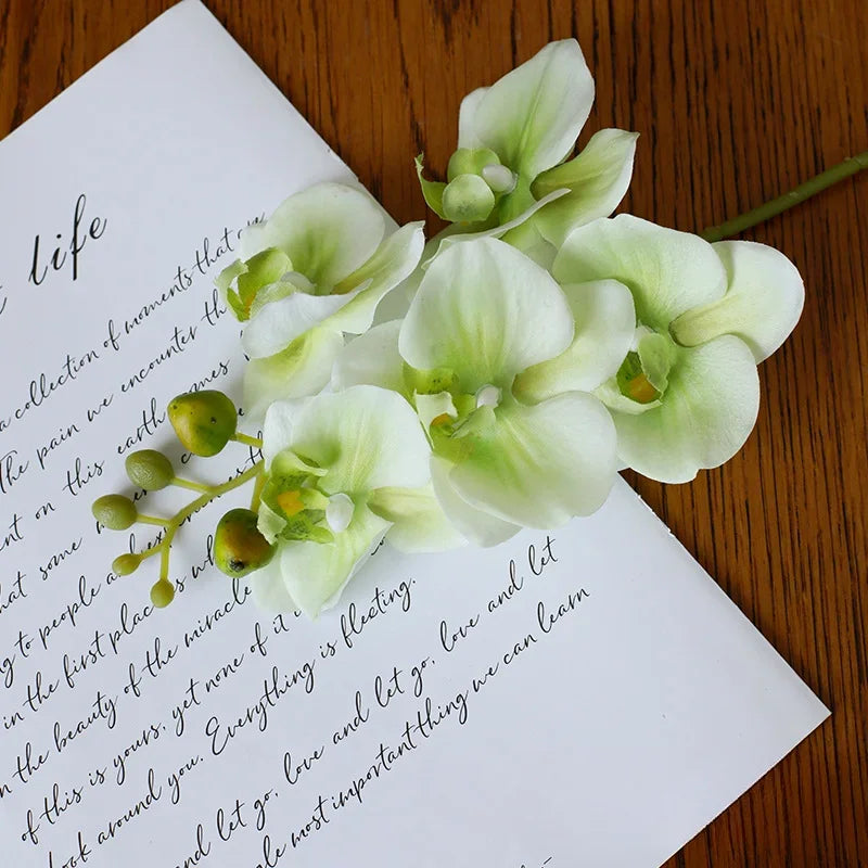 45CM Artificial Flower High-end Five Headed Butterfly Orchid Home Decoration Ornament Wedding Decoration Silk Flower