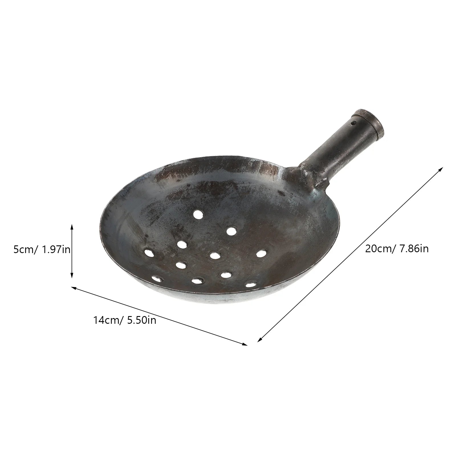 Large Iron Ladle Dredging Scoop Sturdy Cleaning Drain Mud Removal Gardening Beach Sand Sifter Multifunctional Soil Sifter Tool