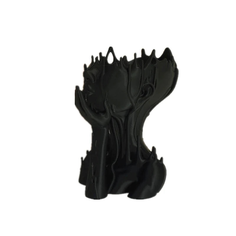 MELTED GIRL Planter Succulent Plant Flower Pot Resin Container With Drain Holes Flowerpot Figure Garden Decor Tabletop Ornament