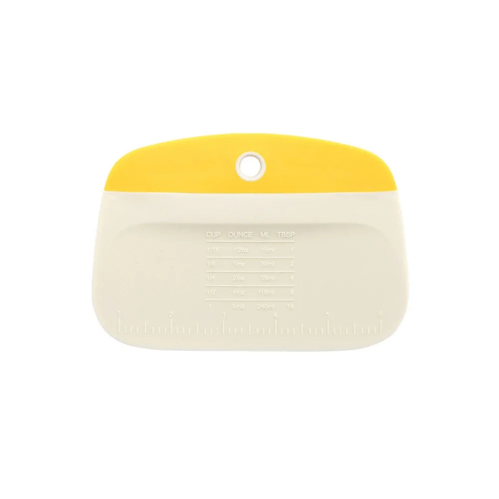 2PCS Kitchen Gadgets Multipurpose Dough Pastry Cutter with Measuring Scale DIY Bench Scraper Plastic Dough Scraper Cake