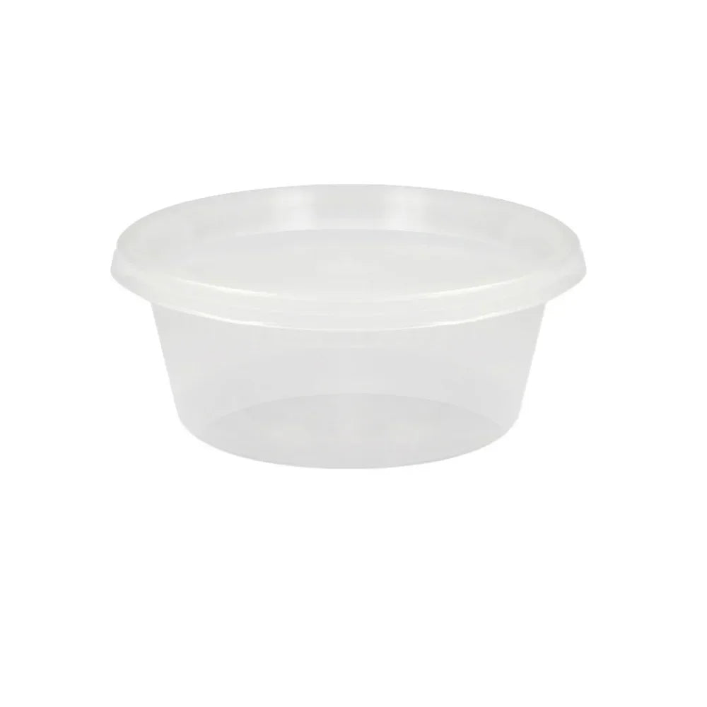 50Pcs Airtight Lid Food Storage Container Round BPA-Free Deli Containers Thickened Plastic Disposable Soup Cup Porridge