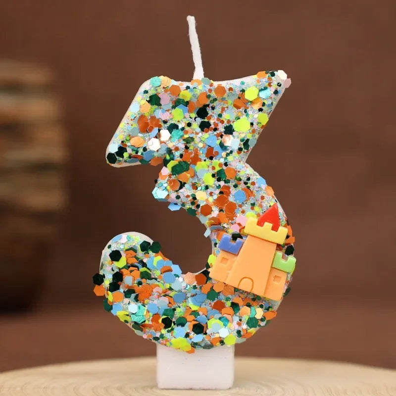 Candles for Birthday Cake Building Blocks Birthday Number Candle for Boy Birthday Cake Topper Supplies