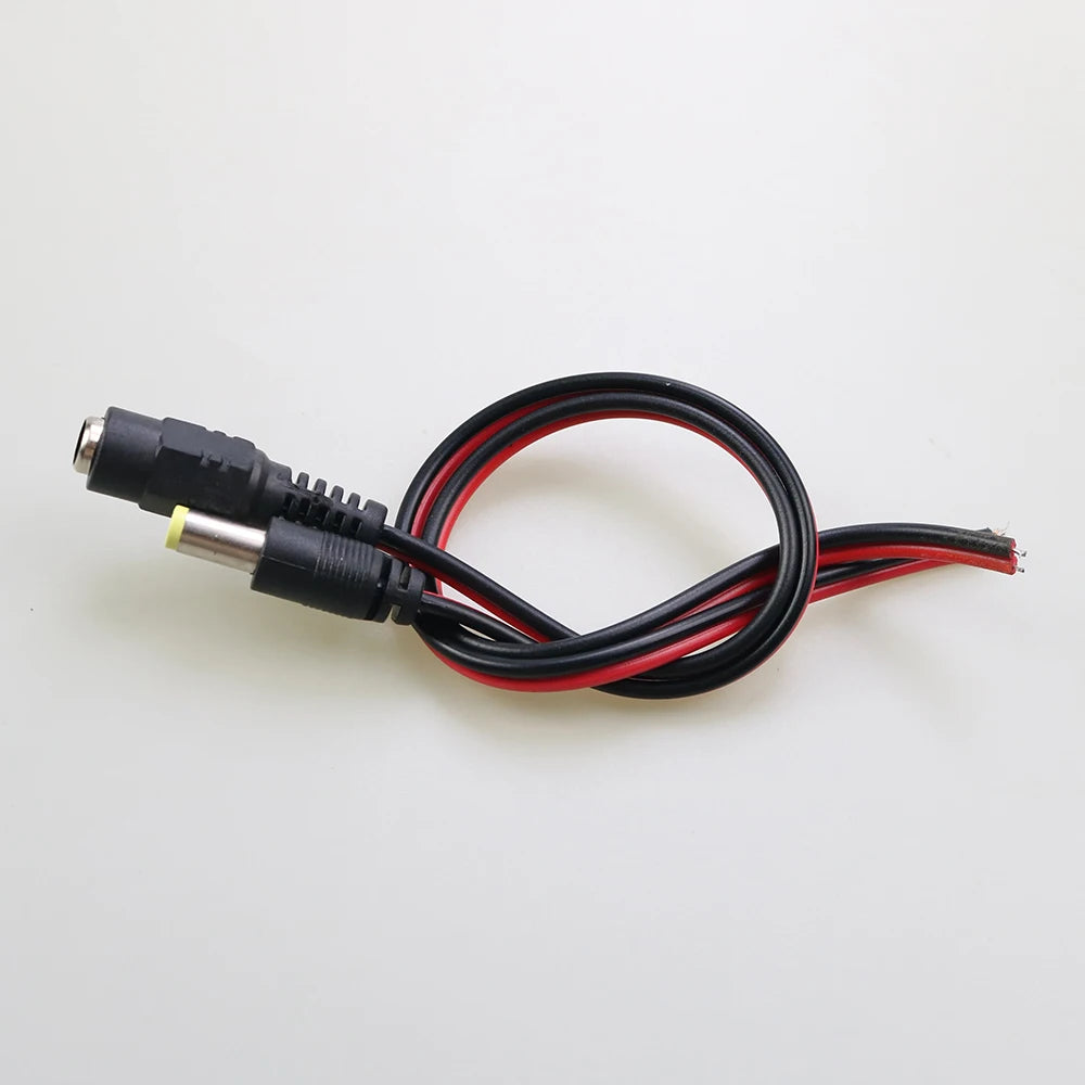 Male & Female DC Power Connector 12V 5.5 x 2.1mm DC Cable Plug Adapter For CCTV Camera Video System LED Light Strip