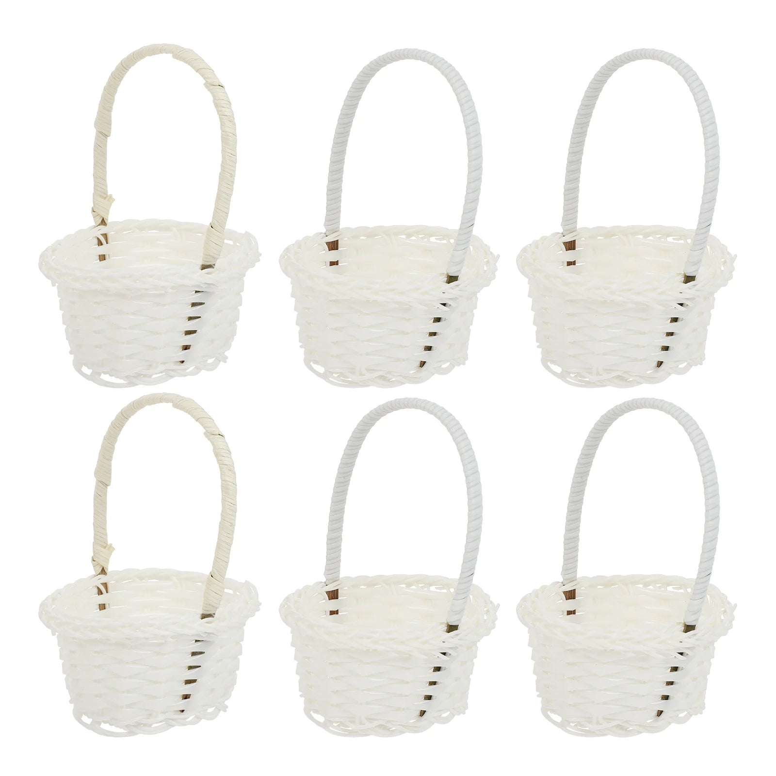 6pcs Woven Storage Baskets Rattan Basket For Home Hotel Organization Natural Decorative Picnic Snack Hamper Picking Planting