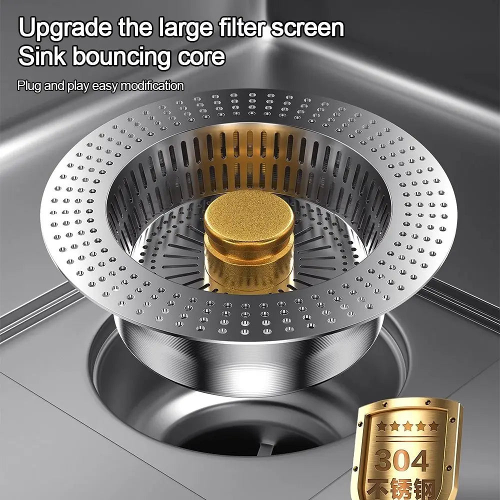 Upgraded 3 in 1 Kitchen Sink Drain Strainer Pop Up Anti-Clogging Sink Strainer Basket Premium Deodorant Sink Stopper for Kitchen