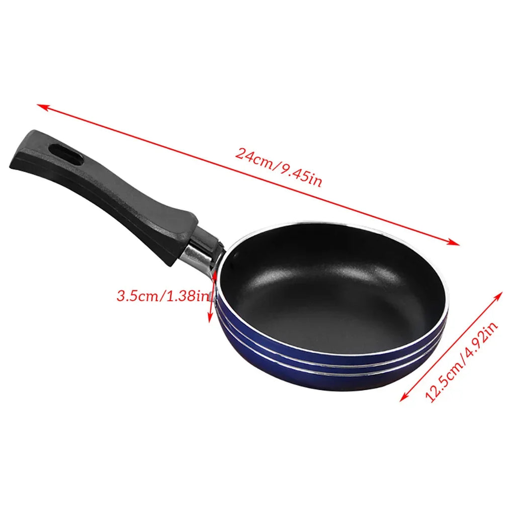 Mini Non-Stick Frying Pan 12/14/16cm Egg Saucepan Pancake Steak Pan Stainless Steel Omelet Frypan Pot Gas Stove Cookware