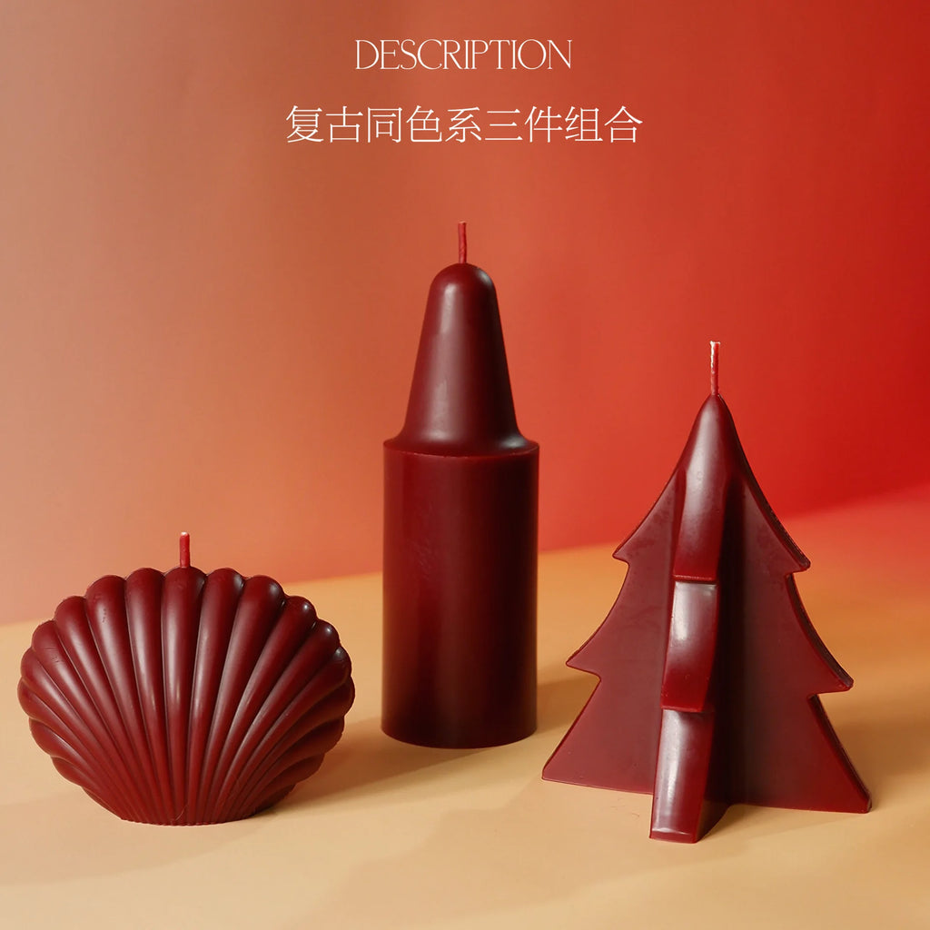 French Vermilion Handmade Aromatherapy Candles, Romantic Atmosphere Decoration For Home Dining Tables, Wedding Gifts