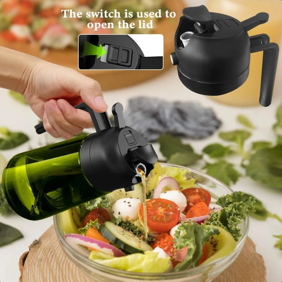 Oil Dispenser Bottle for Kitchen2 in 1 Olive Oil Dispenser for KitchenOil Sprayer for CookingSalad Frying BBQ Air FryerUpgraded