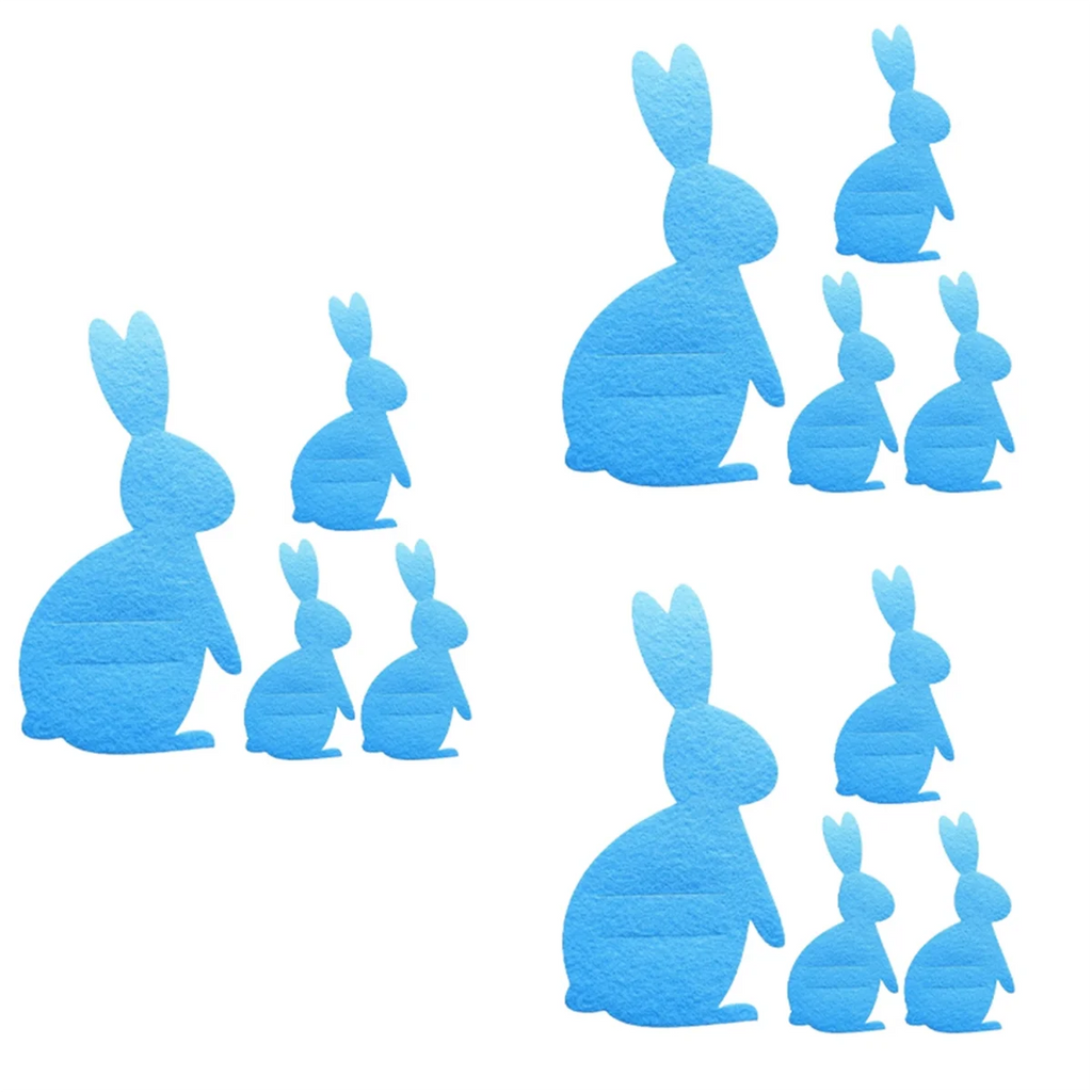 ATTU Cutlery Storage Bag Easter Bunny Cutlery Set Knife and Fork Bag Happy Easter Decorative Tableware Accessories Blue