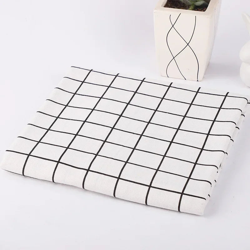 Printed Linen Cotton Fabric Cloth For Curtain Christmas Home Tablecloth Table Runner Pillow Cushion Handwork Sewing Placemat Bag