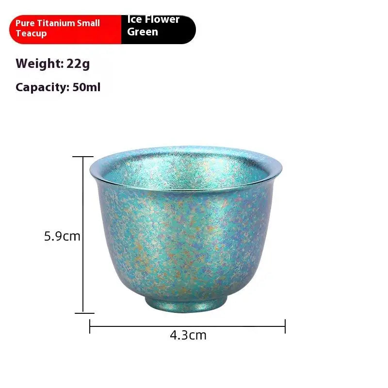 Pure Titanium Small Tea Cup Coffee For Outdoor Portable Camping Coffee And Tea Tableware Brewing Hiking Tea Cup Teapot