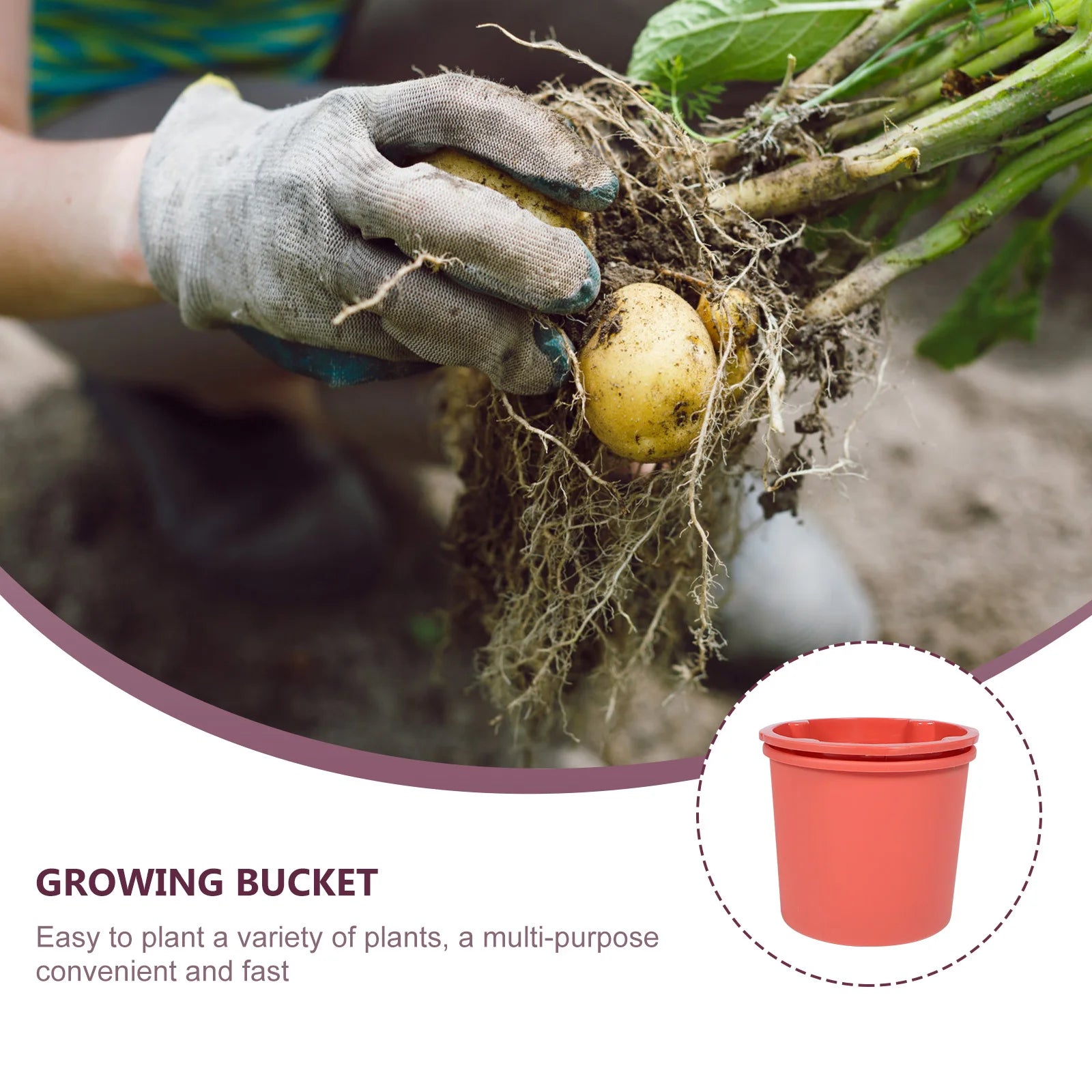 Practical Planter Durable Potato Growing Pot Reusable Waterproof Gardening Supply Outdoor Growing Container Durable Planter