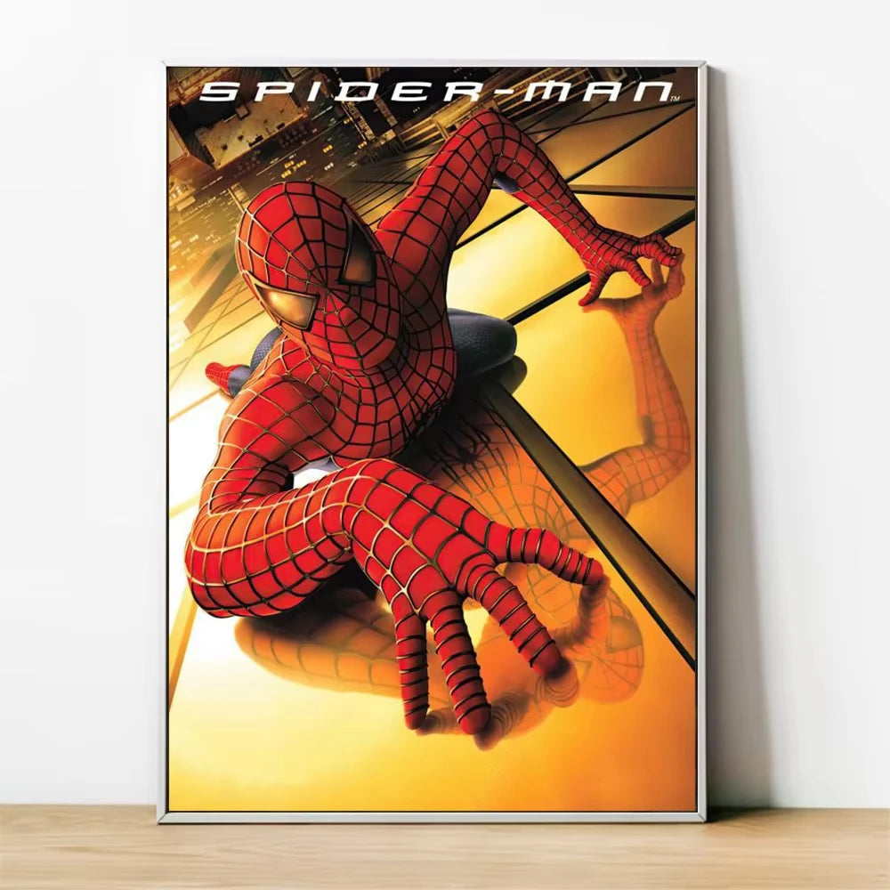 MINISO Marvel Superheroes Avengers Spider-Man Iron Man Parlor Bedroom Decorative Art Posters Wall Mural Canvas Painting Printing