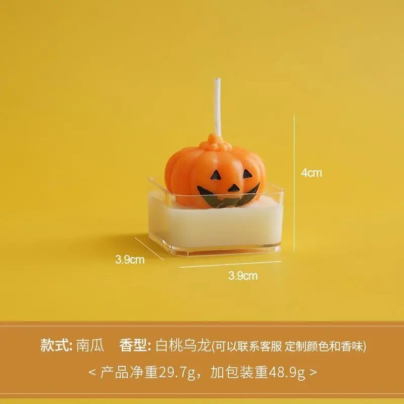 Halloween Aromatherapy Candles Ghost Scented  New Styling Props Ornament Small Tea Wax Indoor French Holiday Souvenir