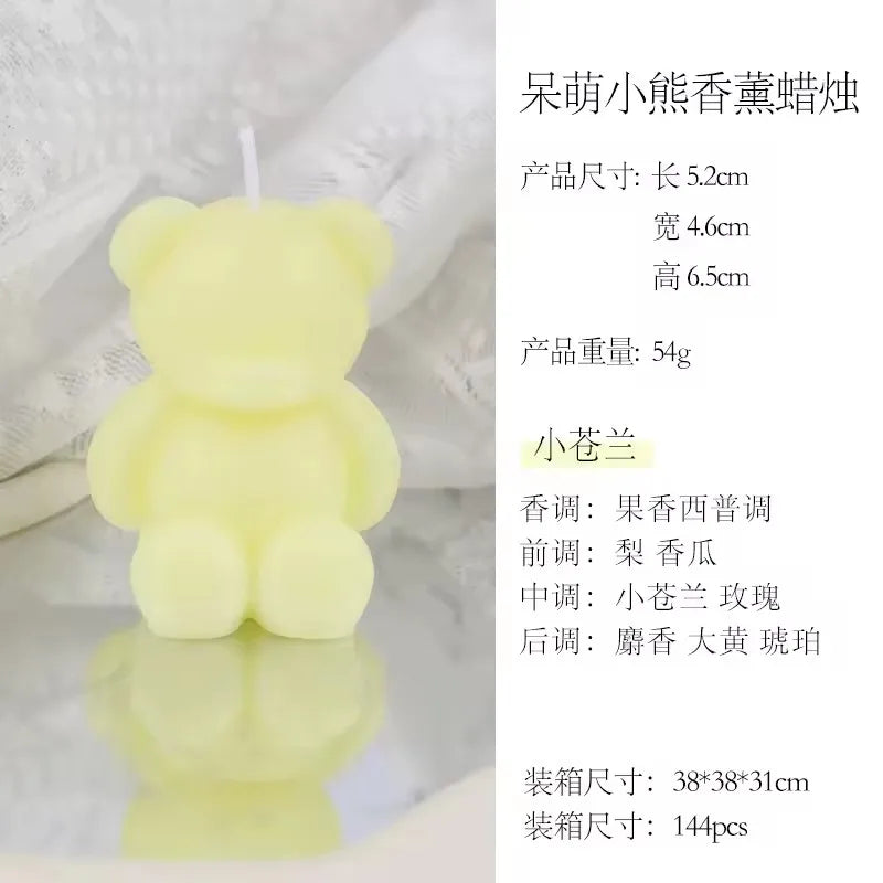 1 PC Mini Bear Creative Scented Candles (Multiple Colors Optional) - Home/Room Decoration, Birthday Gift