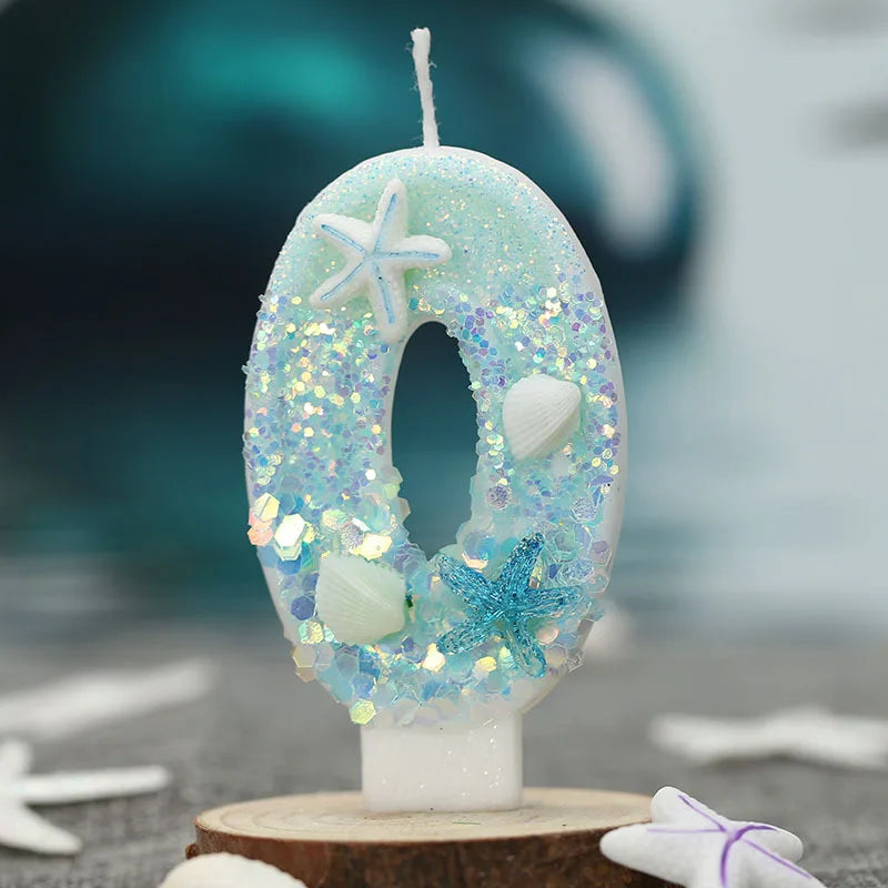 Digital candle ocean beach starfish creative birthday party decoration