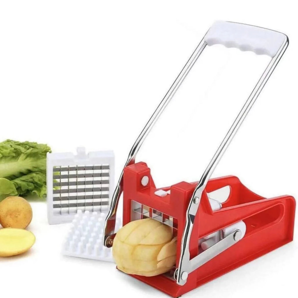 French Fry Potato Cutter, 3-in-1 Kitchen Peeler Set - Plastic & Stainless Steel