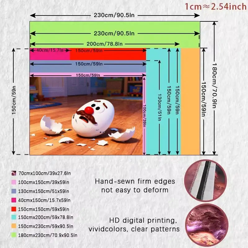 1PC Puss in Boots Humpty Dumpty Funny Cracked Egg Tapestry Modern Polyester Wall Art Living Room Bedroom Dorm Decor Gift for Mov