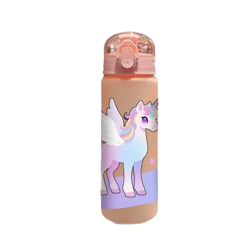 3D Printed 780ml Unicorn Patterns Water Cup with Hand Outdoor Water Bottle,PVC-Free, Leak-Proof, Matte Finish Fade-Resistant